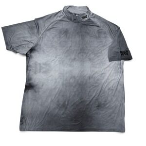 PXG Parsons Xtreme Golf Mens XXL Gray Tie Dye Mock Neck Base Layer Shirt